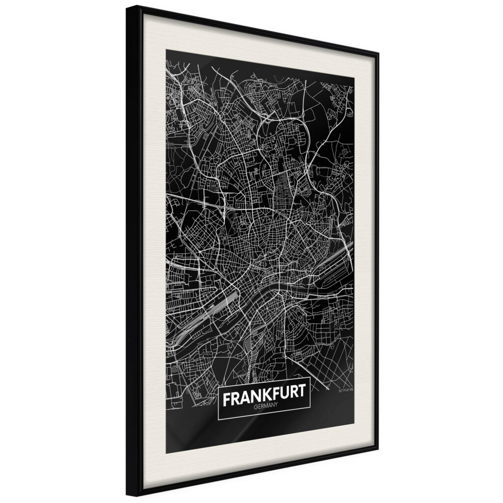 City Map: Frankfurt (Dark)