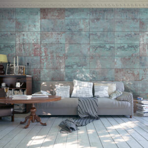 Fotobehang - Turquoise Concrete