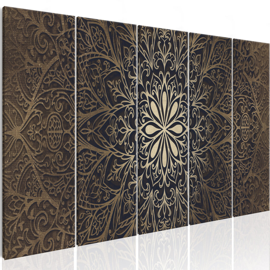 Schilderij - Brown Mandala