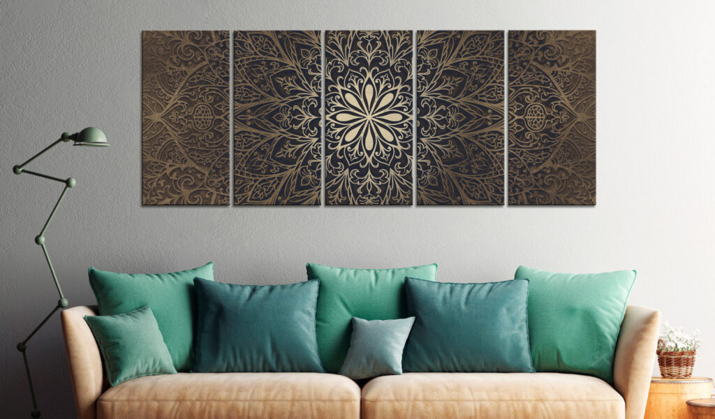Schilderij - Brown Mandala - Afbeelding 2