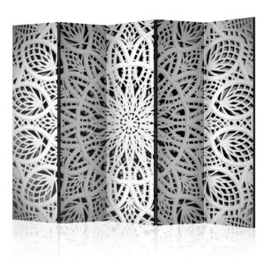Vouwscherm - White Mandala II [Room Dividers]