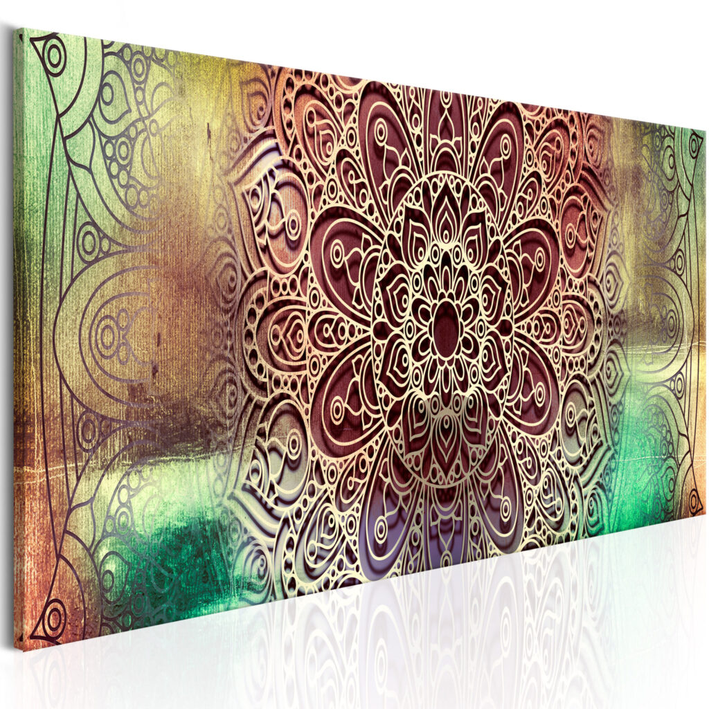 Schilderij - Colourful Mandala