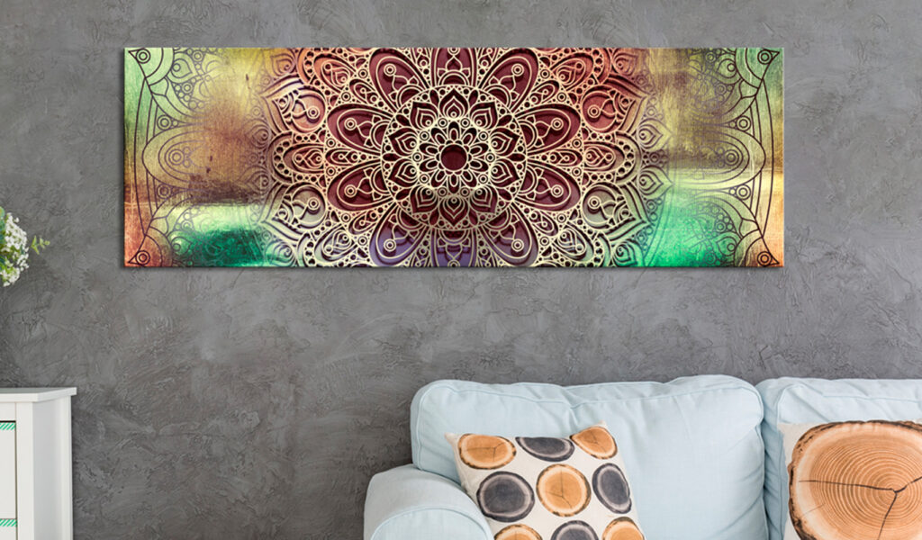 Schilderij - Colourful Mandala - Afbeelding 2