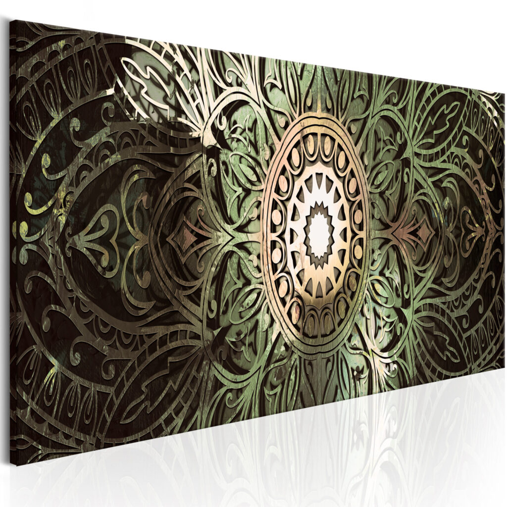 Schilderij - Emerald Mandala