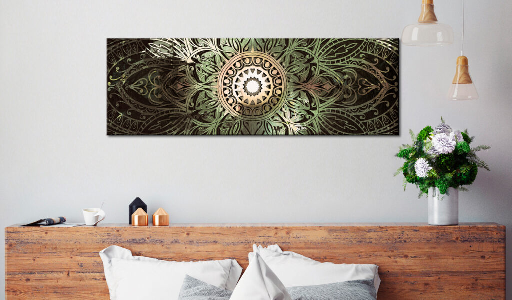 Schilderij - Emerald Mandala - Afbeelding 2