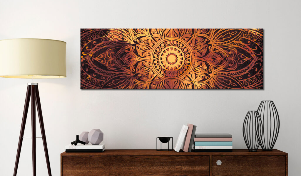 Schilderij - Amber Mandala - Afbeelding 2