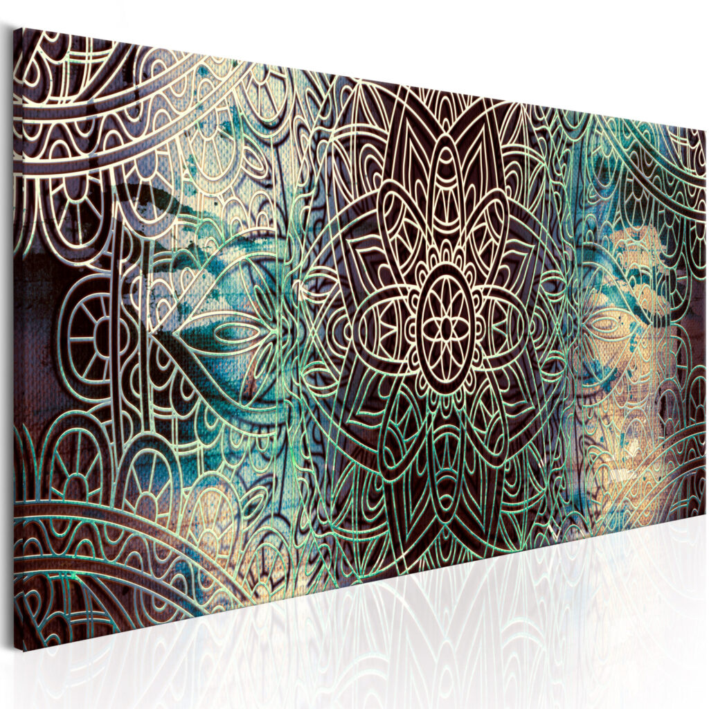 Schilderij - Mandala: Knot of Peace