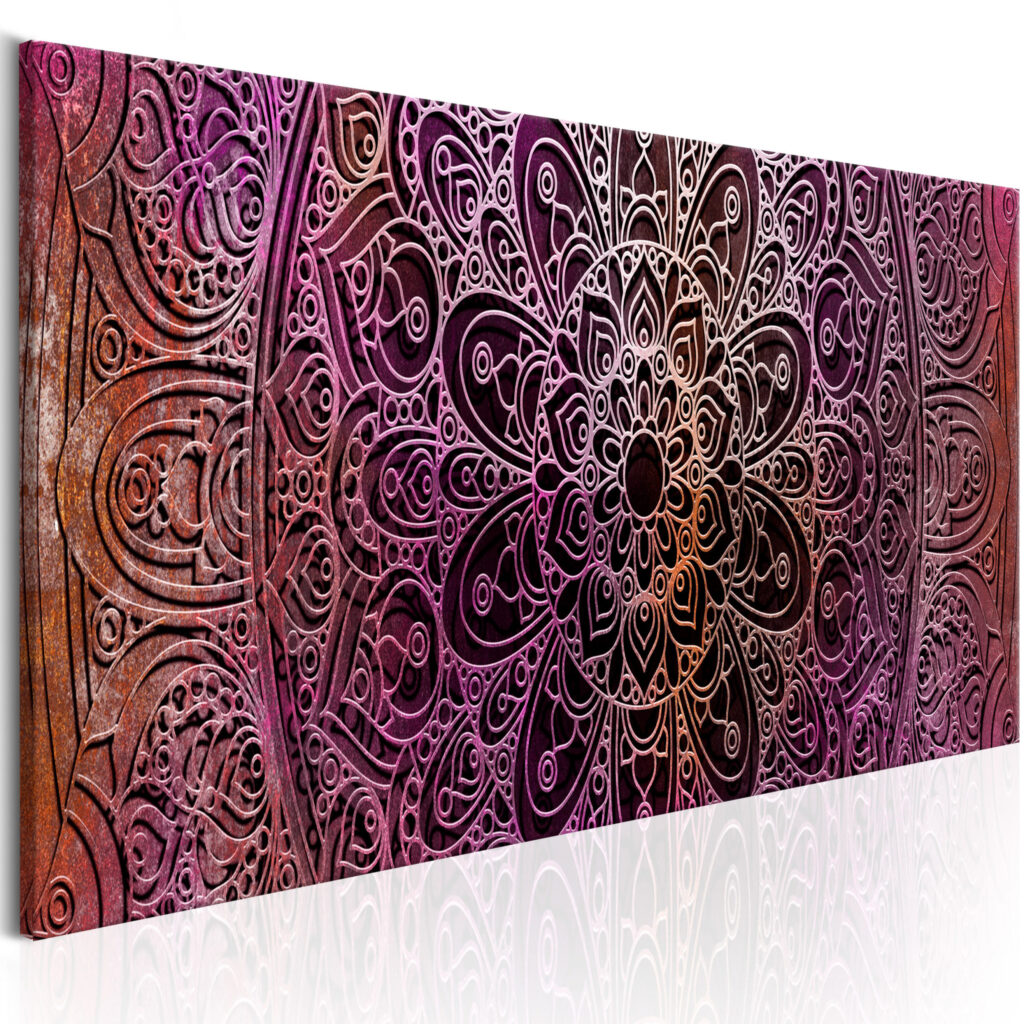 Schilderij - Mandala: Amethyst Energy