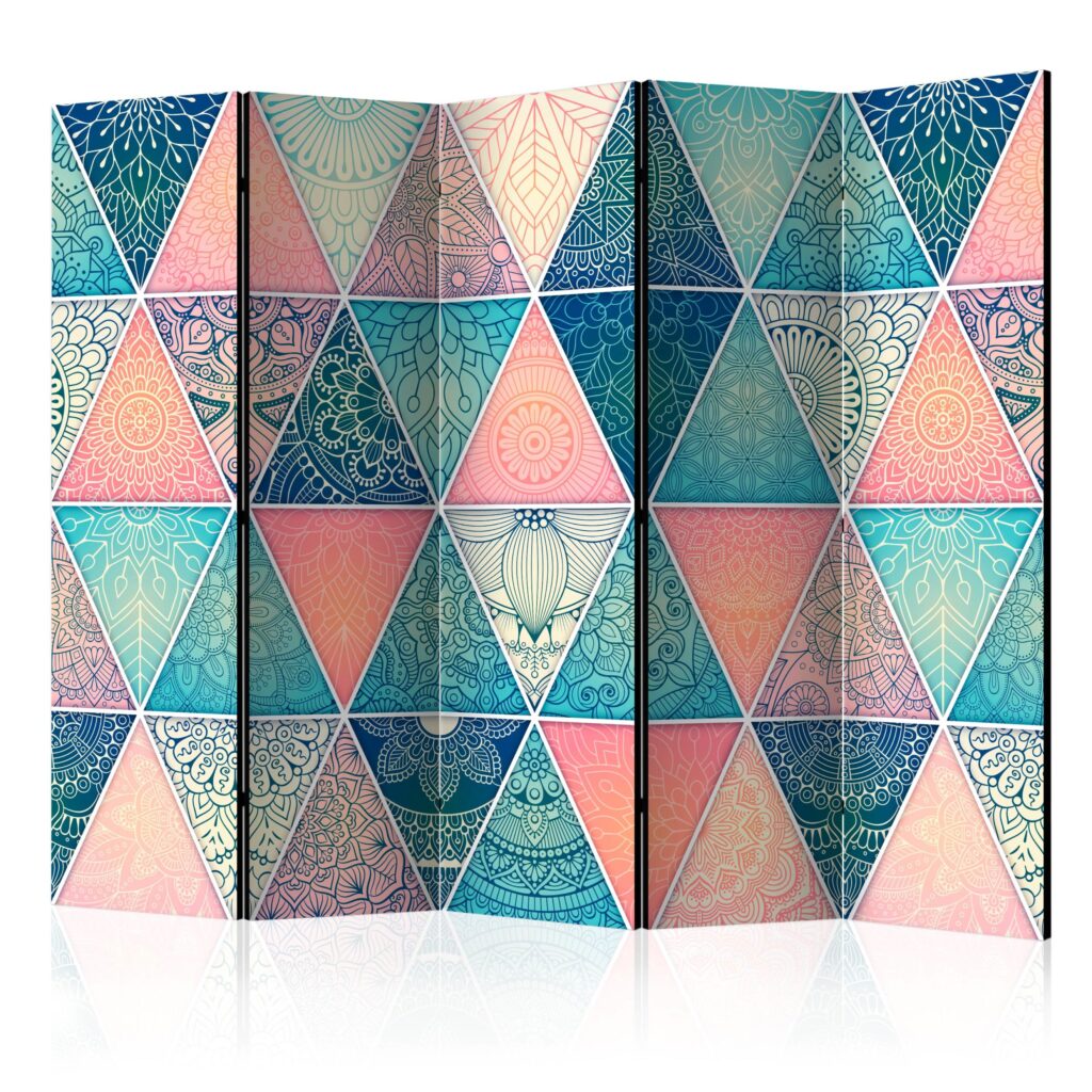 Vouwscherm - Oriental Triangles II [Room Dividers]