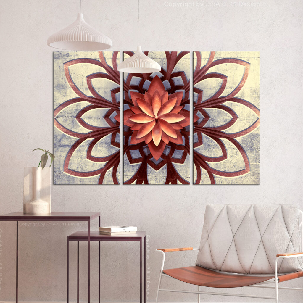 Schilderij - Fan (3 Parts) - Afbeelding 2