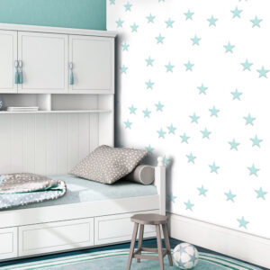 Fotobehang - Stars - Aquamarine