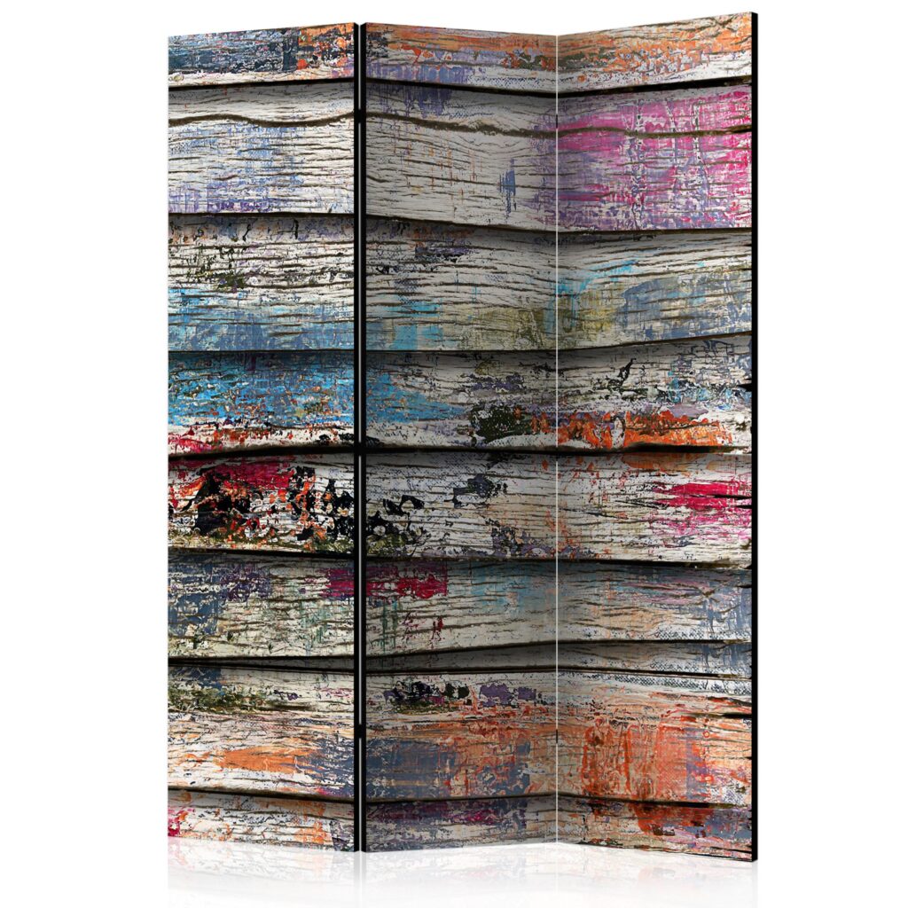 Vouwscherm - Colourful Wood [Room Dividers]