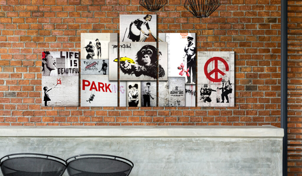 Schilderij - Street Crimes: Banksy Art - Afbeelding 2