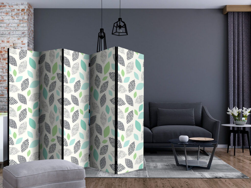 Vouwscherm - Patterned Leaves II [Room Dividers] - Afbeelding 2