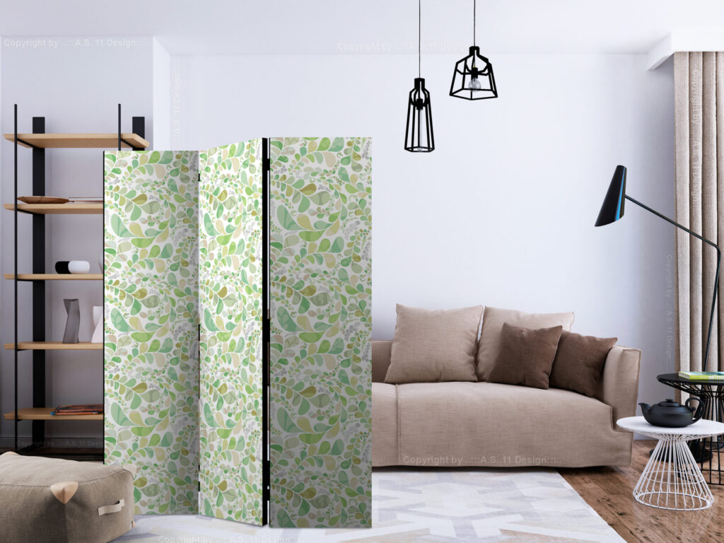 Vouwscherm - Plants Stained Glass [Room Dividers] - Afbeelding 2