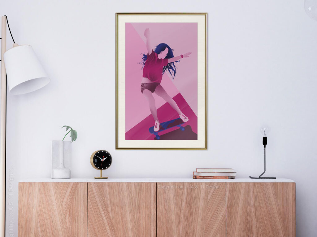 Girl on a Skateboard - Afbeelding 2