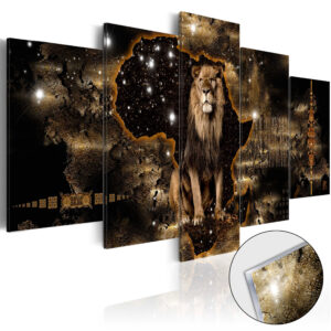 Afbeelding op acrylglas - Golden Lion [Glass]