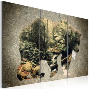 Schilderij - The Bear in the Forest
