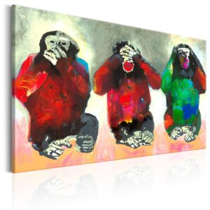 Schilderij - Three Wise Monkeys