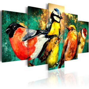 Schilderij - Birds Meeting