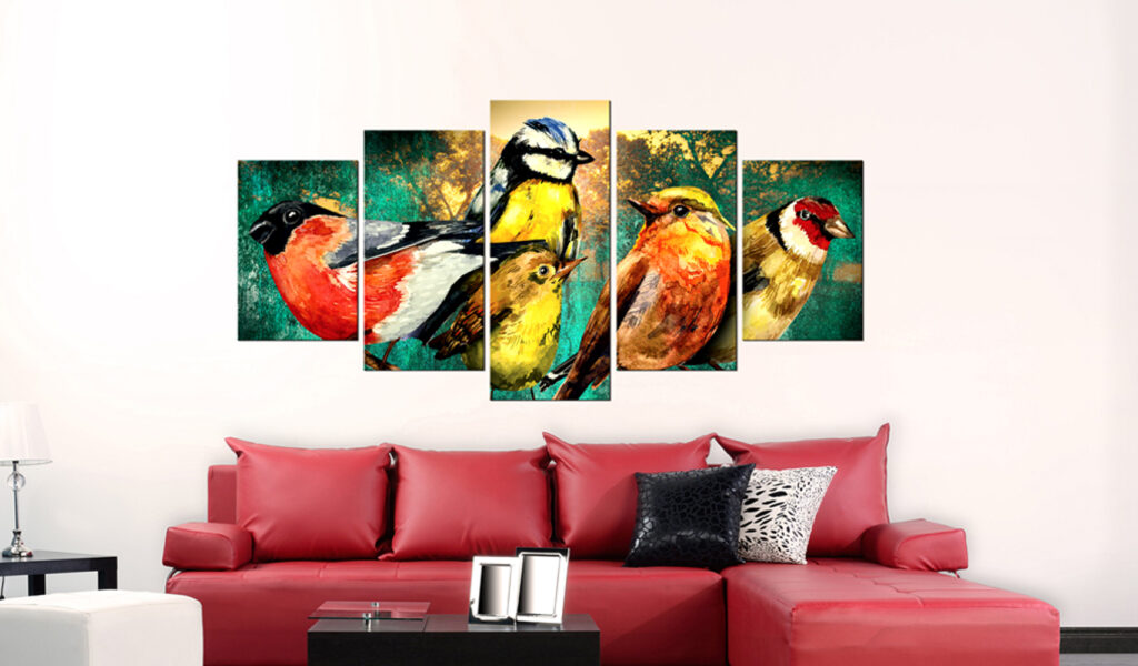 Schilderij - Birds Meeting - Afbeelding 2