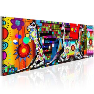 Schilderij - Colourful Savannah
