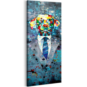 Schilderij - Dog in a Suit