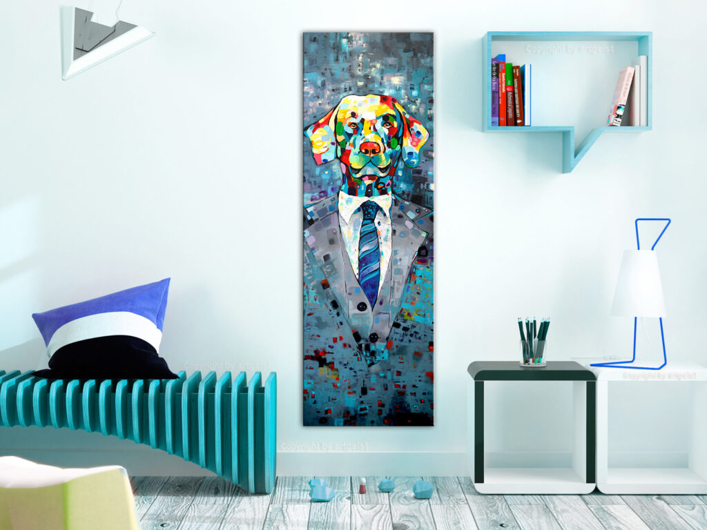 Schilderij - Dog in a Suit - Afbeelding 2
