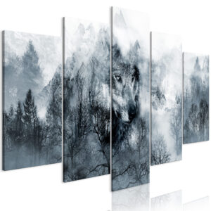 Schilderij - Mountain Predator (5 Parts) Wide