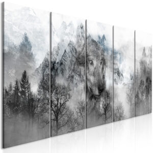 Schilderij - Mountain Predator (5 Parts) Narrow