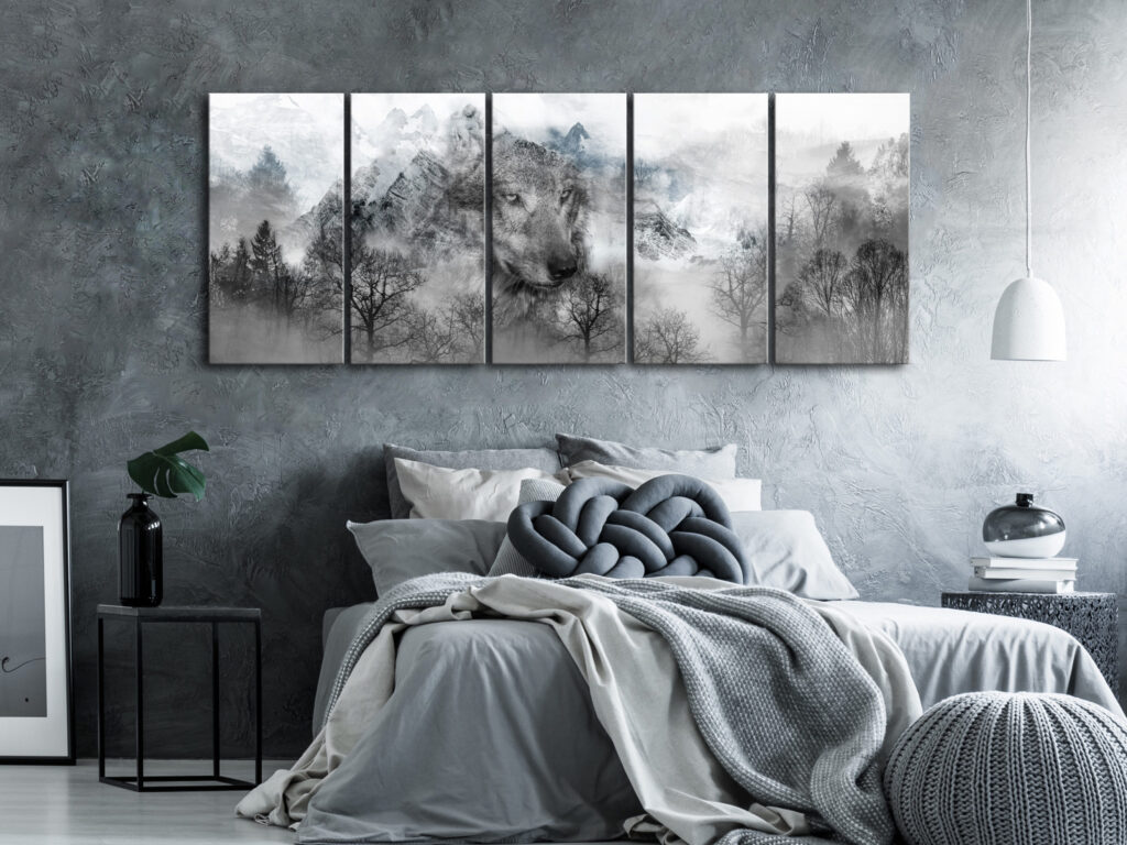 Schilderij - Mountain Predator (5 Parts) Narrow - Afbeelding 2