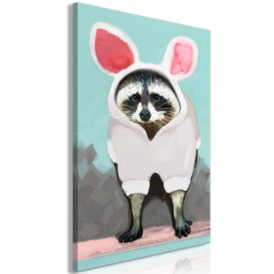 Schilderij - Raccoon or Hare? (1 Part) Vertical