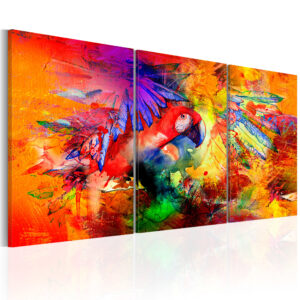 Schilderij - Colourful Parrot