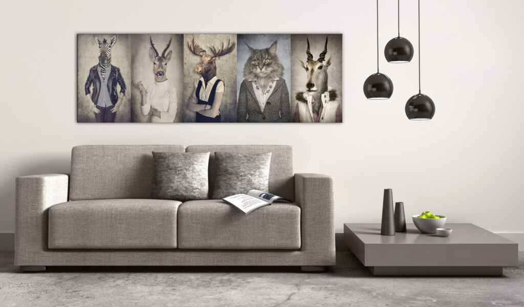 Schilderij - Animal Masks - Afbeelding 2