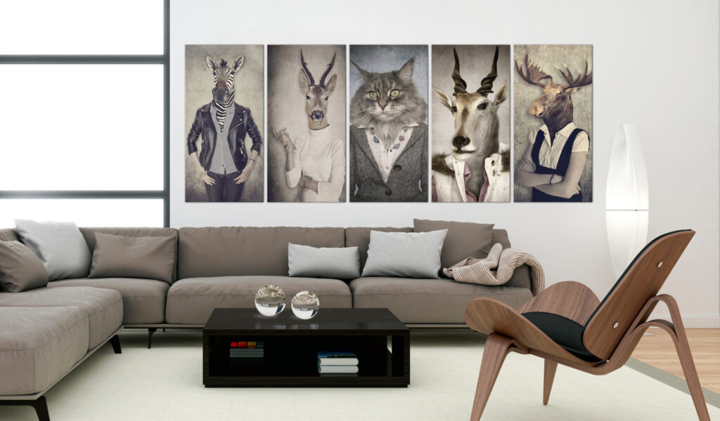 Schilderij - Animal Masks I - Afbeelding 2