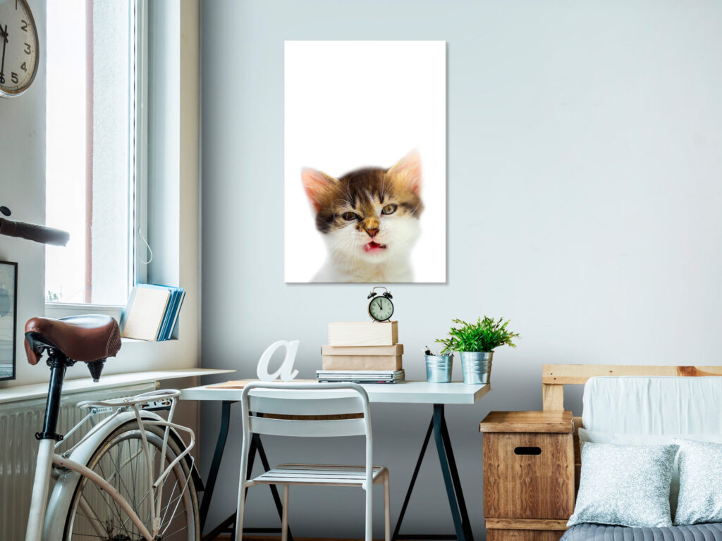 Schilderij - Vexed Cat (1 Part) Vertical - Afbeelding 2