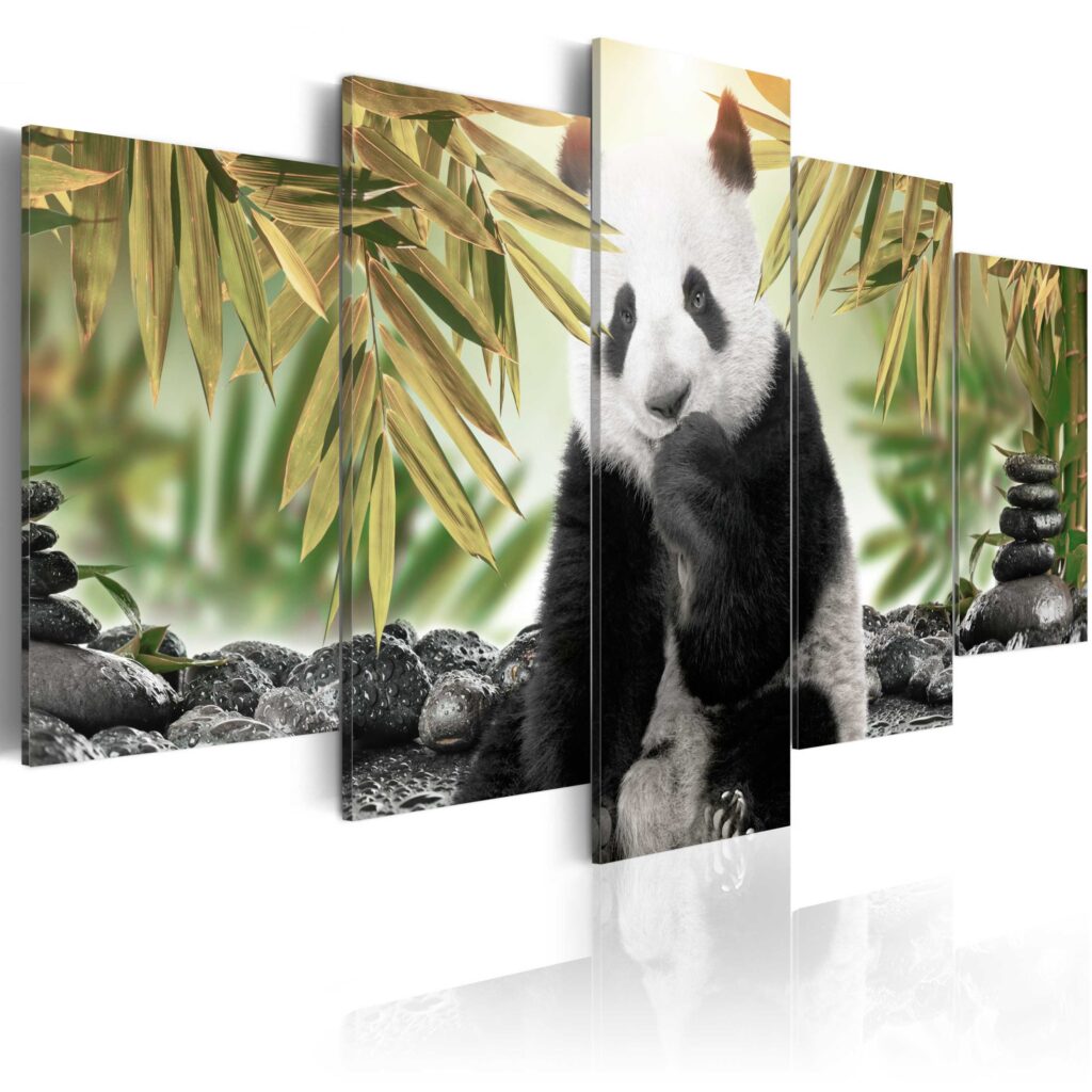 Schilderij - Cute Panda Bear