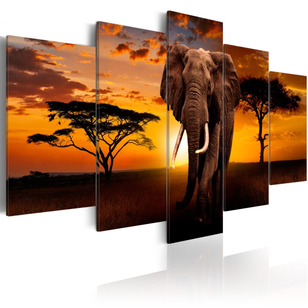 Schilderij - The Savannah King