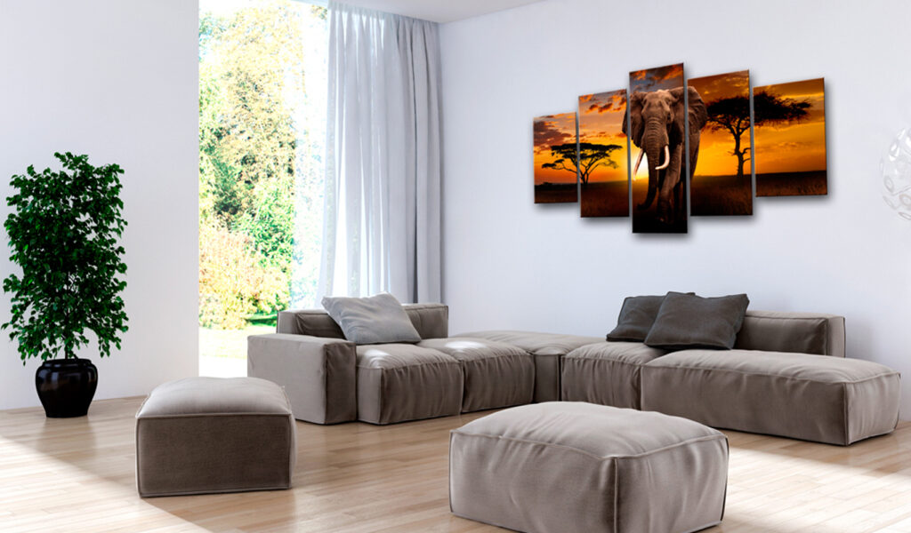 Schilderij - The Savannah King - Afbeelding 2