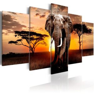 Schilderij - Elephant Migration