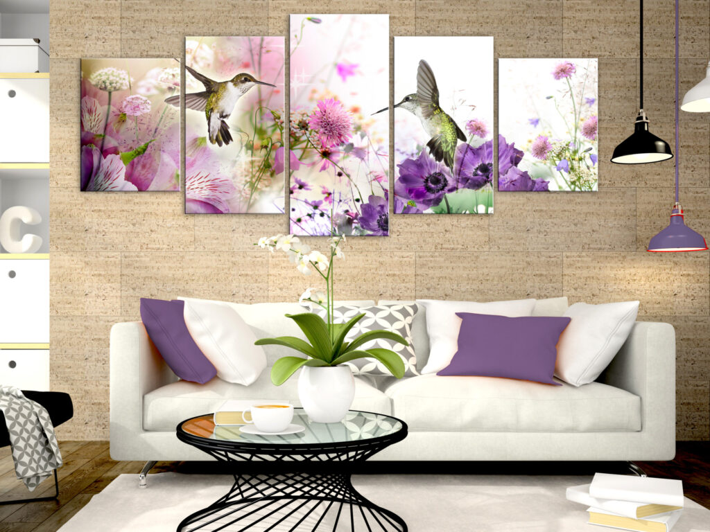 Schilderij - Colourful Nature (5 Parts) Wide - Afbeelding 2