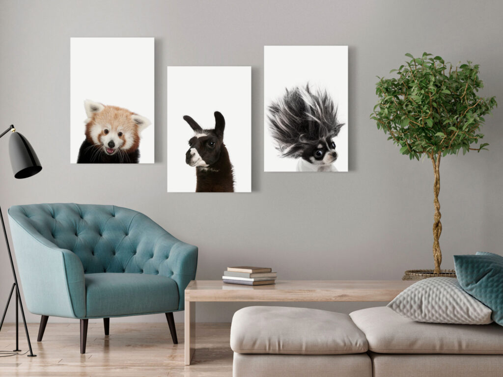 Schilderij - Friendly Animals (Collection) - Afbeelding 2