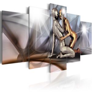 Schilderij - Gold couple