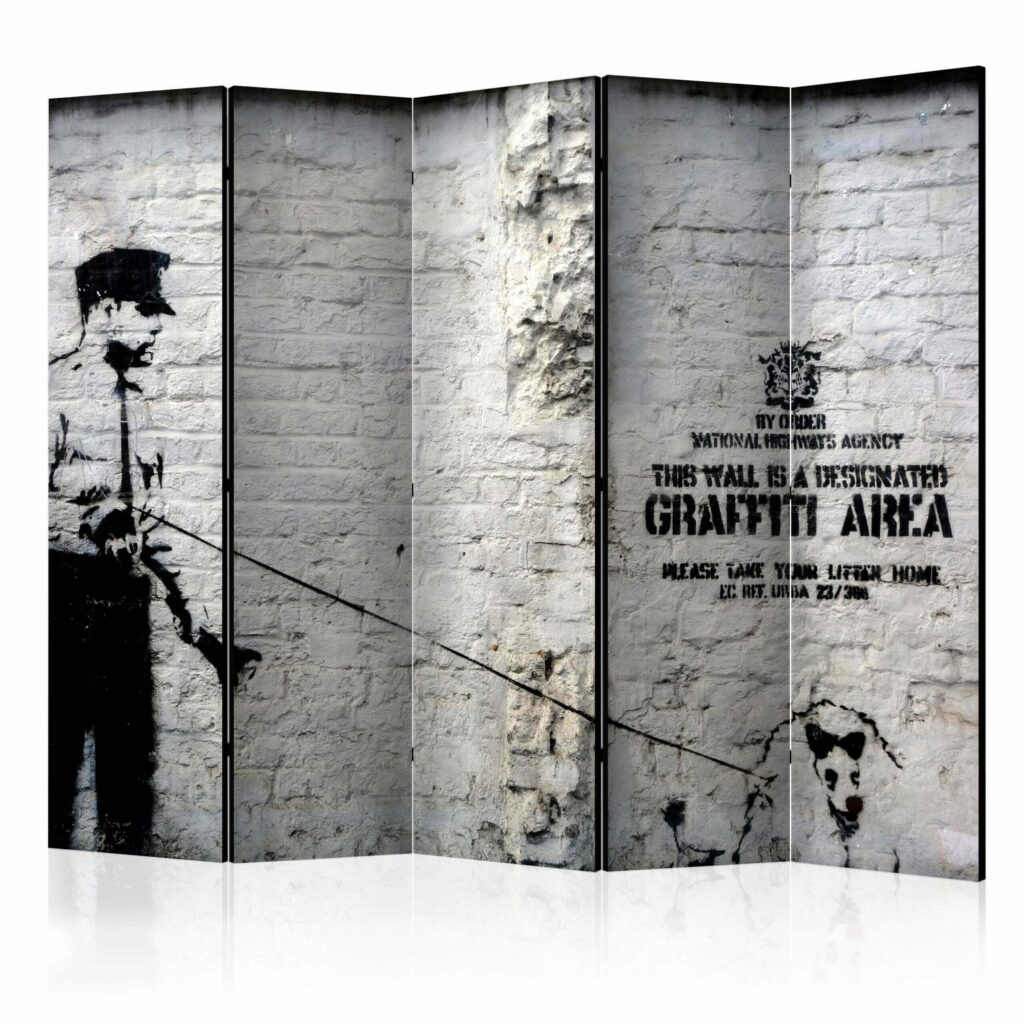 Vouwscherm - Banksy - Graffiti Area II [Room Dividers]