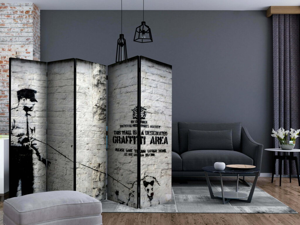 Vouwscherm - Banksy - Graffiti Area II [Room Dividers] - Afbeelding 2