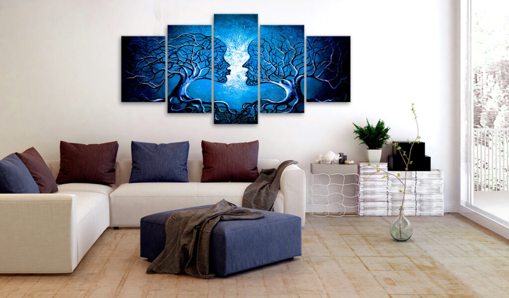 Schilderij - Sapphire Kiss - Afbeelding 2