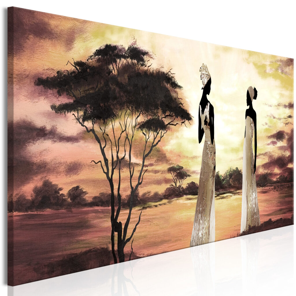Schilderij - African Goddesses (1 Part) Narrow