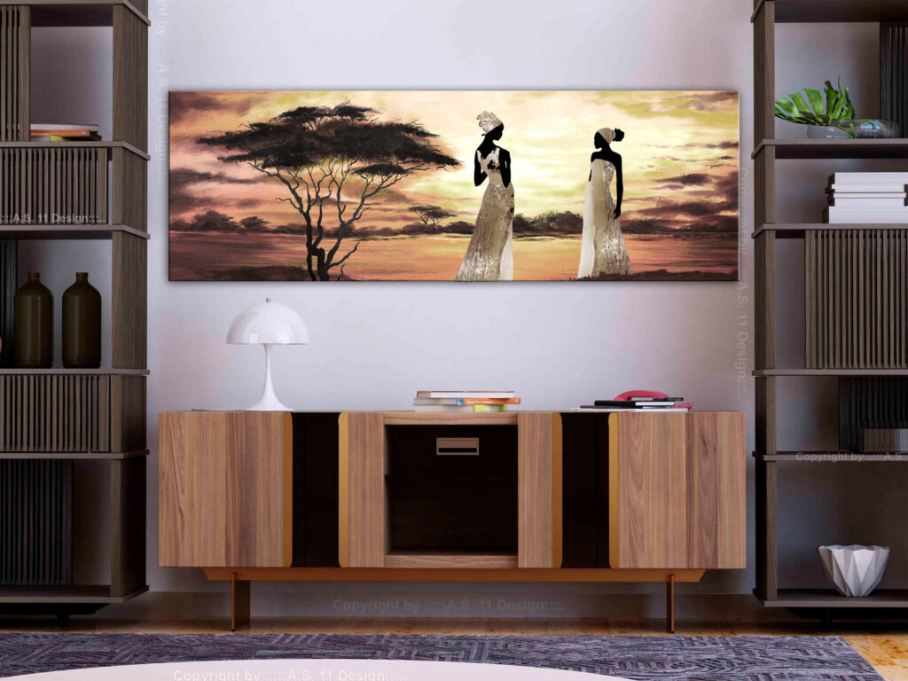 Schilderij - African Goddesses (1 Part) Narrow - Afbeelding 2