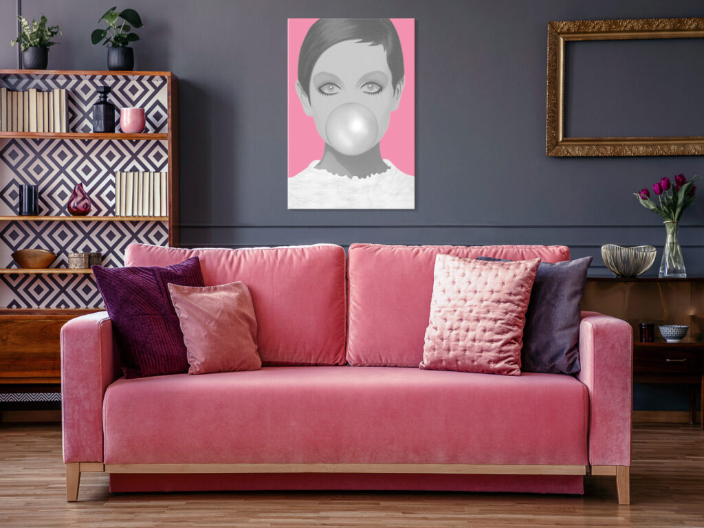 Schilderij - Bubble Gum (1 Part) Vertical - Afbeelding 2