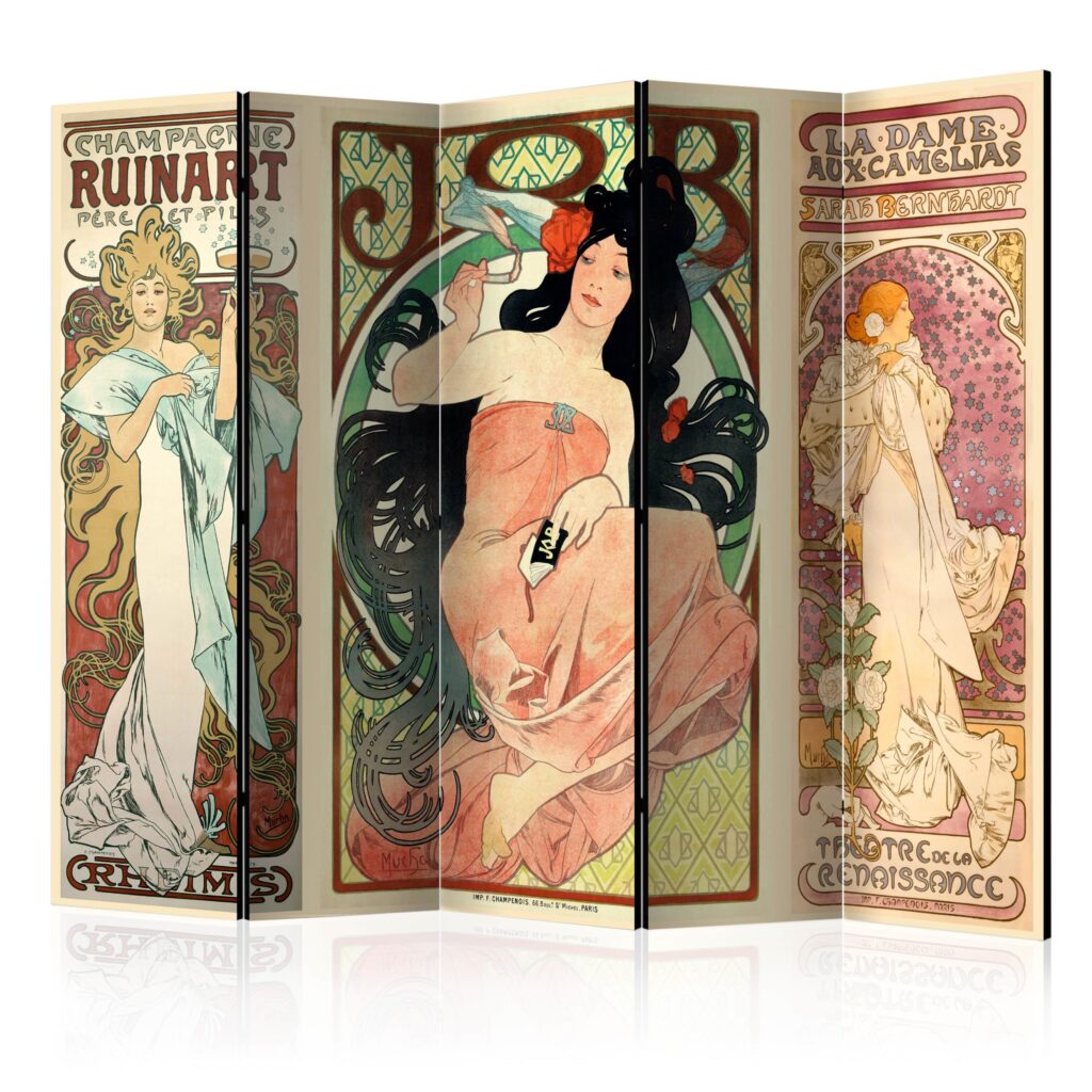 Vouwscherm - Alphonse Mucha. Women's II [Room Dividers]